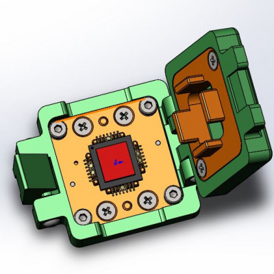 Контактирующее устройство CQFP-cl-h-28-0.762-001