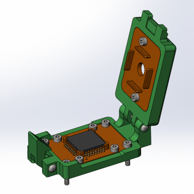 Контактирующее устройство CQFP-cl-h-32-1.27-001