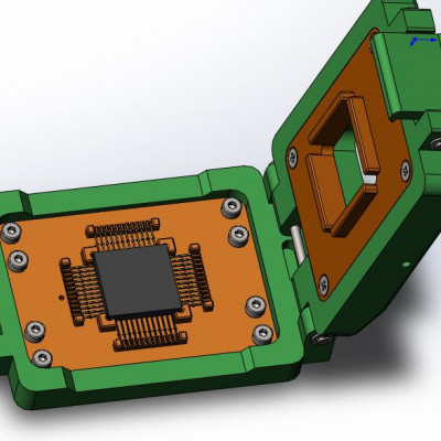 Контактирующее устройство CQFP-cl-h-48-1.016-001