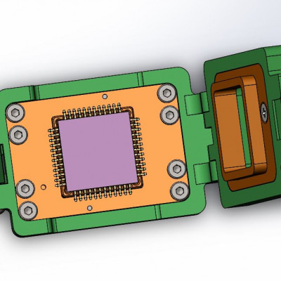 Контактирующее устройство CQFP-cl-h-48-1.016-002